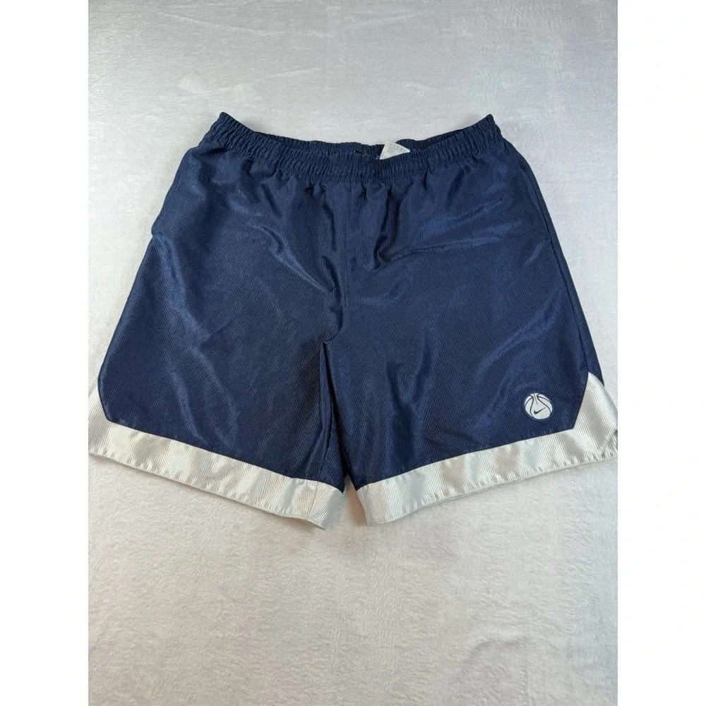Nike Shorts Men's XXLarge Blue‎ Swoosh Basketball Silky Satin Dazzle Y2K Baggy